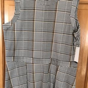 2/$15 NWT Womens IMNYC Sleeveless Herringbone Peplum Top